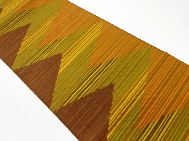 JAPANESE KIMONO / VINTAGE NAGOYA OBI / MATELASSE​ / WOVEN STRIPES